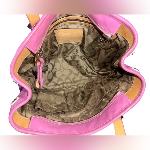 Coach Vintage Pink Hampton Satchel Tote with COA - Picture 4 of 16